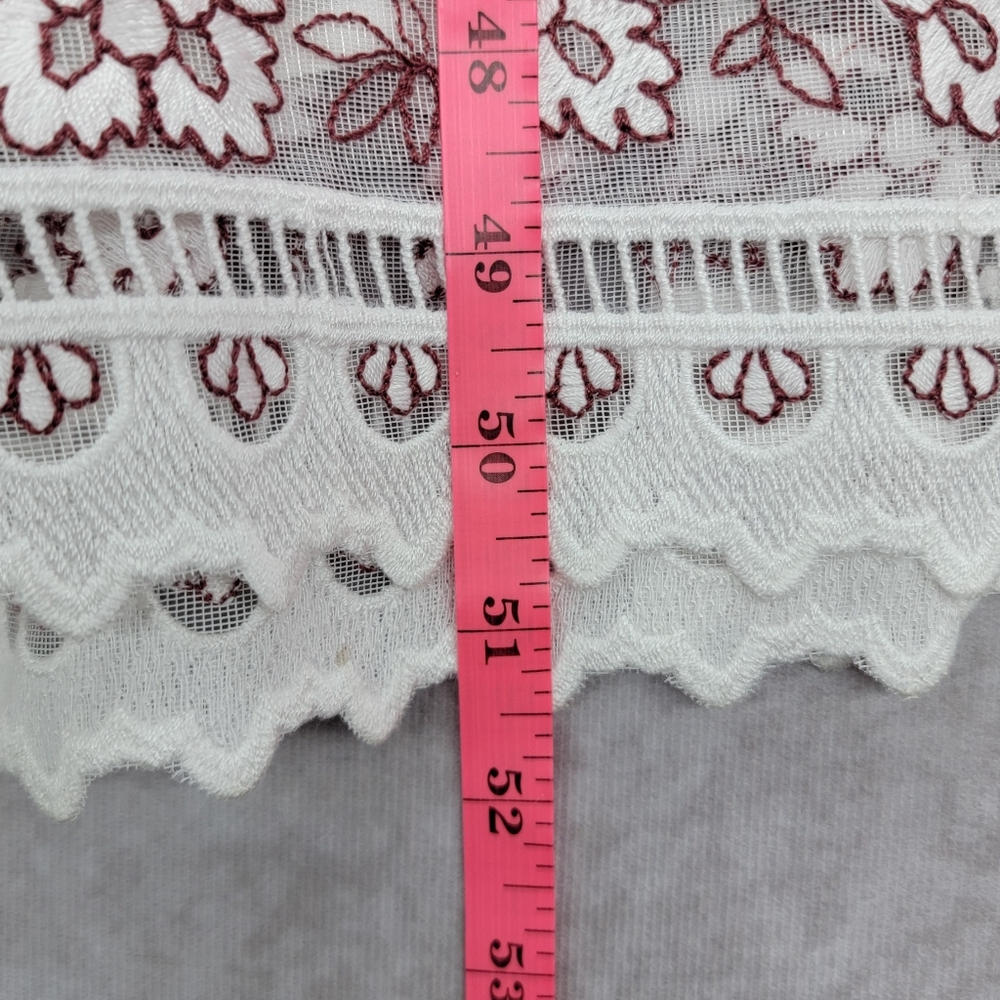 Anthropologie NWT Tiered V-Neck Embroidered Midi Summer Picnic Dress - Picture 16 of 16